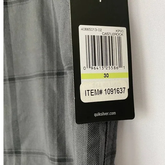 Quiksilver Gray Plaid Hybrid Shorts - Picture 9 of 13